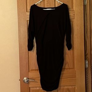 Jennifer Lopez Short Black Runched Dress Size Small